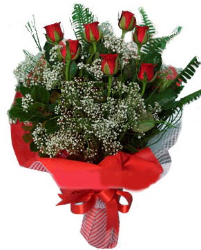 7 kırmızı gül buketi  Balıkesir çiçek servisi , çiçekçi adresleri 