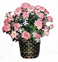 yapay karisik çiçek sepeti  Balıkesir çiçek online çiçek siparişi 