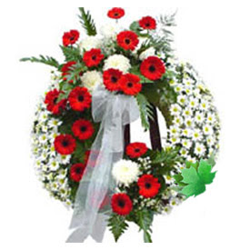 Cenaze çelengi cenaze çiçek modeli  Balıkesir uluslararası çiçek gönderme 