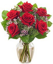 Kız arkadaşıma hediye 6 kırmızı gül  Balıkesir internetten çiçek siparişi 