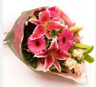 1 dal kazablanka ve mevsim çiçekleri  Balıkesir internetten çiçek siparişi 