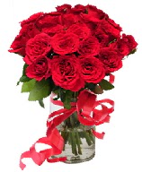 21 adet vazo içerisinde kırmızı gül  Balıkesir çiçek satışı 