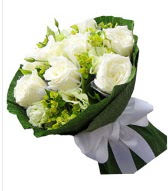 9 adet beyaz gül buketi  Balıkesir çiçek siparişi sitesi 