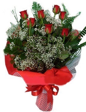 7 kırmızı gül buketi  Balıkesir çiçek servisi , çiçekçi adresleri 