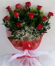 11 adet kırmızı gülden görsel çiçek  Balıkesir çiçek satışı 