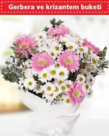 Papatya ve Gerbera Buketi  Balıkesir çiçek , çiçekçi , çiçekçilik 